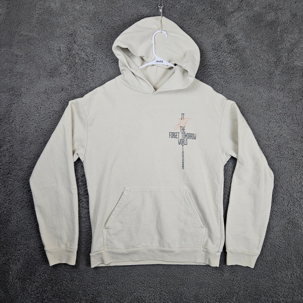 Justin Timberlake The Forget Tomorrow‎ World Tour Hoodie Cream Mens Medium 2024